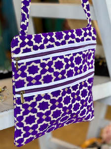 Artisan Bags: Dhamal-Buckram Satchel 'Purple'