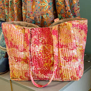 Artisan Bags: VISHA Quilted Tote - Sunrise