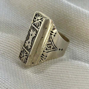 Bedouin - Sterling Silver Bohemian Signet Ring