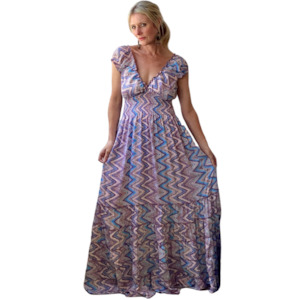 Dresses: APHRODITE Dress - Vidya (Blue/Gold)