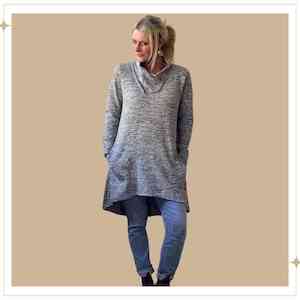 Kimonos: Stretch Tunic - Grey