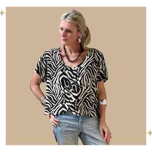 SALMA Button Blouse - Zambezi