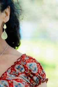 HANIYA - Silver drop earrings