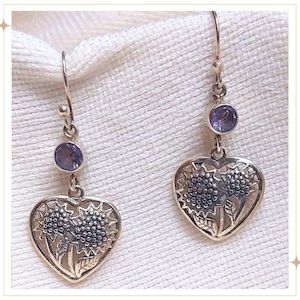 Earrings: KURINJI - Amethyst & Silver Earrings