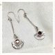 ‘AHMAR - Garnet & Silver Earrings
