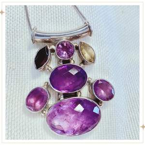 Necklaces And Pendants: NADIRA - Amethyst, Citrine & Garnet Necklace