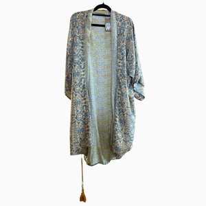 Reversible 3/4 length Kimono in One-of-a-Kind Silky Fabrics - instore only (OSFM)