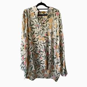 Tops: Button Up Shirt - Orchard Delight