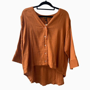 Sienna Button Blouse - Copper