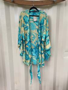 Kimonos: Butterfly Wrap Top - Blue Rose