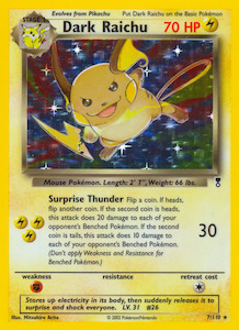 Pokemon Singles Currently In Stock: Dark Raichu (7/110) [Legendary Collection]