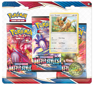 Pokemon: Pokémon TCG: Sword & Shield - Battle Styles 3 Pack Blister - Eevee