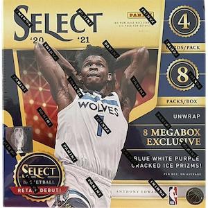 Nba: Panini Select Basketball 2020-21 Mega Box (Blue/White/Purple Cracked Ice Prizms)