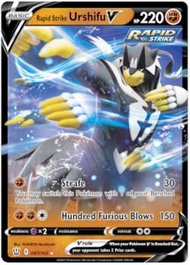 Pokemon Tcg Sword Shield Battle Styles: Rapid Strike Urshifu V (087/163) [Sword & Shield: Battle Styles]