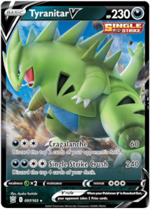 Pokemon Tcg Sword Shield Battle Styles: Tyranitar V (097/163) [Sword & Shield: Battle Styles]