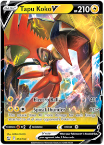 Pokemon Tcg Sword Shield Battle Styles: Tapu Koko V (050/163) [Sword & Shield: Battle Styles]
