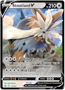 Pokemon Tcg Sword Shield Battle Styles: Stoutland V (117/163) [Sword & Shield: Battle Styles]