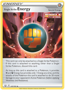 Pokemon Tcg Sword Shield Battle Styles: Single Strike Energy (141/163) [Sword & Shield: Battle Styles]