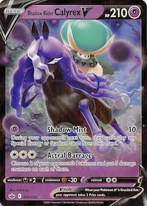 Pokemon Tcg Sword Shield Chilling Reign Singles: Shadow Rider Calyrex V (074/198) [Sword & Shield: Chilling Reign]