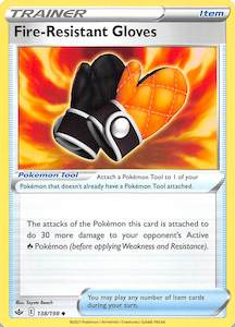 Pokemon Tcg Sword Shield Chilling Reign Singles: Fire-Resistant Gloves (138/198) [Sword & Shield: Chilling Reign]