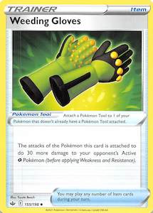 Pokemon Tcg Sword Shield Chilling Reign Singles: Weeding Gloves (155/198) [Sword & Shield: Chilling Reign]