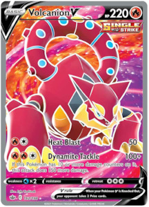 Pokemon Tcg Sword Shield Chilling Reign Singles: Volcanion V (162/198) [Sword & Shield: Chilling Reign]