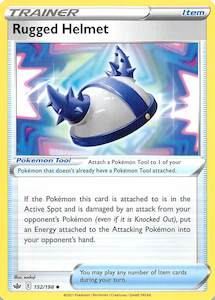 Pokemon Tcg Sword Shield Chilling Reign Singles: Rugged Helmet (152/198) [Sword & Shield: Chilling Reign]