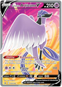 Pokemon Tcg Sword Shield Chilling Reign Singles: Galarian Articuno V (169/198) [Sword & Shield: Chilling Reign]