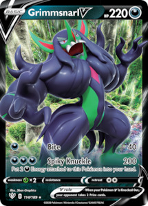 Pokemon Tcg Sword Shield Darkness Ablaze Singles: Grimmsnarl V (114/189) [Sword & Shield: Darkness Ablaze]