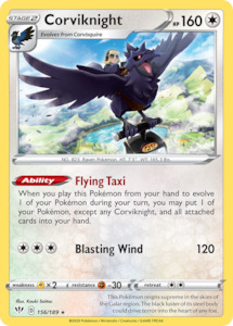 Pokemon Tcg Sword Shield Darkness Ablaze Singles: Corviknight (156/189) [Sword & Shield: Darkness Ablaze]