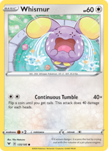 Pokemon Tcg Sword Shield Vivid Voltage Singles: Whismur (135/185) [Sword & Shield: Vivid Voltage]