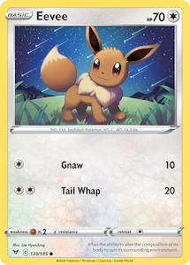 Pokemon Tcg Sword Shield Vivid Voltage Singles: Eevee (130/185) [Sword & Shield: Vivid Voltage]