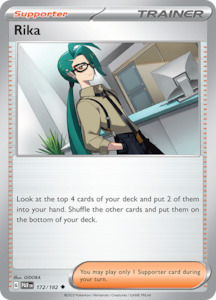 Pokemon Tcg Trainers: Rika (172/182) [Scarlet & Violet: Paradox Rift]