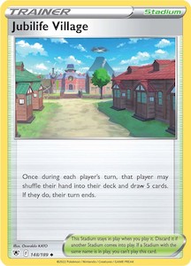 Pokemon Tcg Trainer Cards Stadiums In Stock: Jubilife Village (148/189) [Sword & Shield: Astral Radiance]