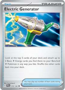 Pokemon Tcg Trainer Cards Items In Stock: Electric Generator (170/198) [Scarlet & Violet: Base Set]