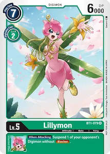 Digimon Singles Currently In Stock: Lillymon [BT1-079] (Alternative Art) [Promotional Cards]