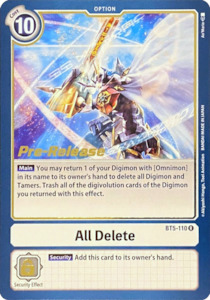 All Delete [BT5-110] [Battle of Omni Pre-Release Promos]