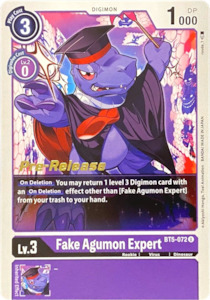 Digimon Singles Currently In Stock: Fake Agumon Expert [BT5-072] [Battle of Omni Pre-Release Promos]