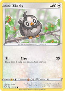Pokemon Tcg Brilliant Stars: Starly (117/172) [Sword & Shield: Brilliant Stars]