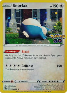 Pokemon Tcg Pokemon Go: Snorlax (055/078) (Cosmos Holo) [Pokémon GO]