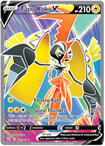 Pokemon Tcg Full Art V: Tapu Koko V (147/163) [Sword & Shield: Battle Styles]