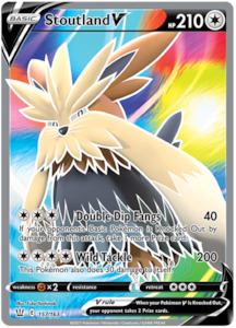 Pokemon Tcg Full Art V: Stoutland V (157/163) [Sword & Shield: Battle Styles]