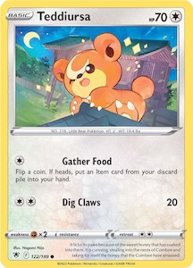 Pokemon Tcg Astral Radiance: Teddiursa (122/189) [Sword & Shield: Astral Radiance]