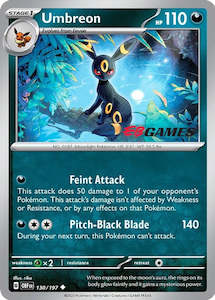 Pokemon Tcg Treasures: Umbreon (130/197) (EBGames Exclusive) [Scarlet & Violet: Obsidian Flames]