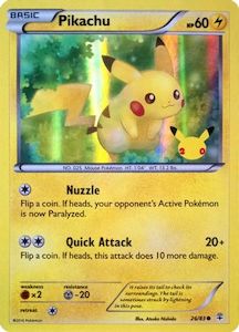 Pokemon Tcg Treasures: Pikachu (26/83) (20th Anniversary) [XY: Generations]