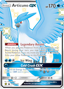 Pokemon Tcg Treasures: Articuno GX (SV54/SV94) [Sun & Moon: Hidden Fates - Shiny Vault]
