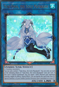 Yugioh Magnificent Mavens Preorder Now Ships Nov 3rd: Yuki-Onna, the Icicle Mayakashi [MAMA-EN014] Ultra Rare
