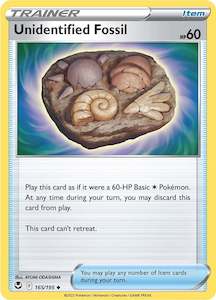 Pokemon Tcg Silver Tempest: Unidentified Fossil (165/195) [Sword & Shield: Silver Tempest]