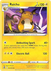 Pokemon Tcg Silver Tempest: Raichu (050/195) [Sword & Shield: Silver Tempest]