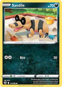 Pokemon Tcg Silver Tempest: Sandile (111/195) [Sword & Shield: Silver Tempest]